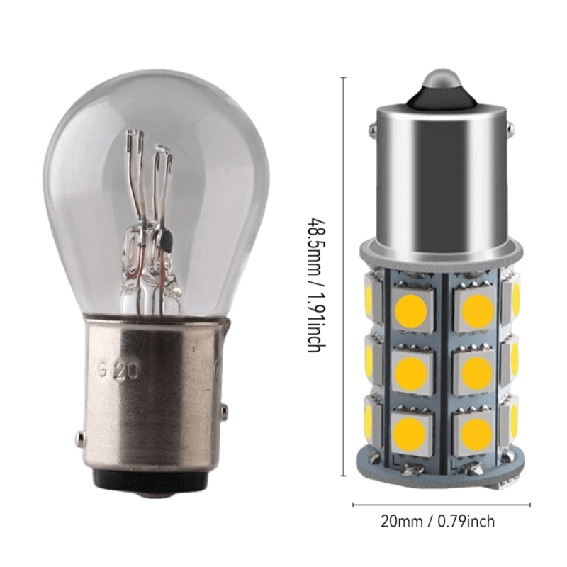 Unique BA15S - Based LED Bulb with 27 5050 LEDs for Tailored Turn, Running & Brake Light Solutions in Your Vehicle