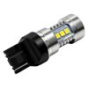 This is an LED car bulb with a standard 7440 base, 12V voltage, 7W power, and 15 3030 LED chips emitting light. Detailed product images are shown.
