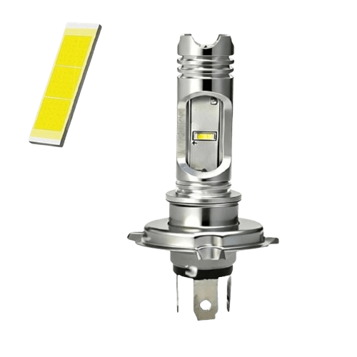 This is a high-definition main image of the H4 LED motorcycle bulb product