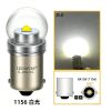 This is an LED car bulb suitable for BA15S 12V and 24V, P24W LED 3W power CREE-XPG lamp bead product with a white light effect.