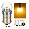 This is an LED car bulb suitable for BAY15S 12V and 24V, P24W LED 3W power CREE-XPG lamp bead product with a Amber light effect.