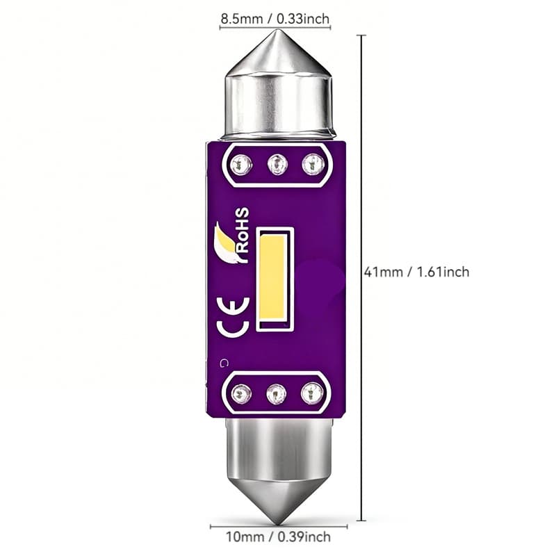 This is the size diagram of the LED car bulb FESTOON 36MM