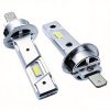 This is a high-definition, multi-angle display image of the H1 LED car bulb.