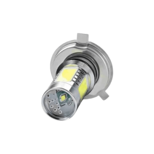 These are H4 and HB2 LED car fog light bulbs in high-definition main images, featuring COB+CREE light sources, high brightness, and high quality.