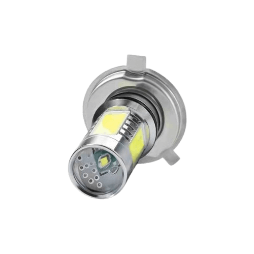 These are H4 and HB2 LED car fog light bulbs in high-definition main images, featuring COB+CREE light sources, high brightness, and high quality.