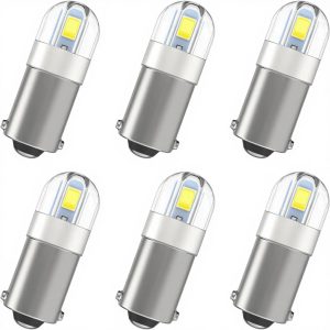 BA9S LED 12V indicator light, high brightness, 2 pieces of 2835 chips, white light, 30,000 hours lifespan