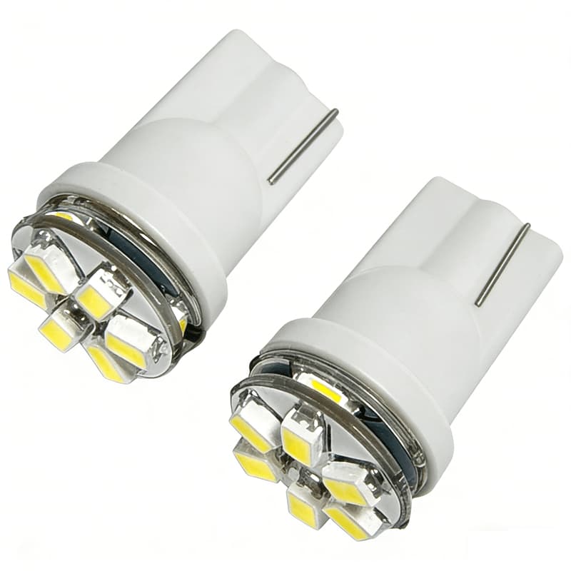 T10 9SMD 3020 Position Light, 12V, Mini Size, White, Blue High-Intensity Automotive Bulb