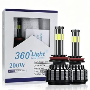 Car Headlight LED 9005, 12V, 50W, Light Color: Tri-color, High Brightness Measured at 5600LM