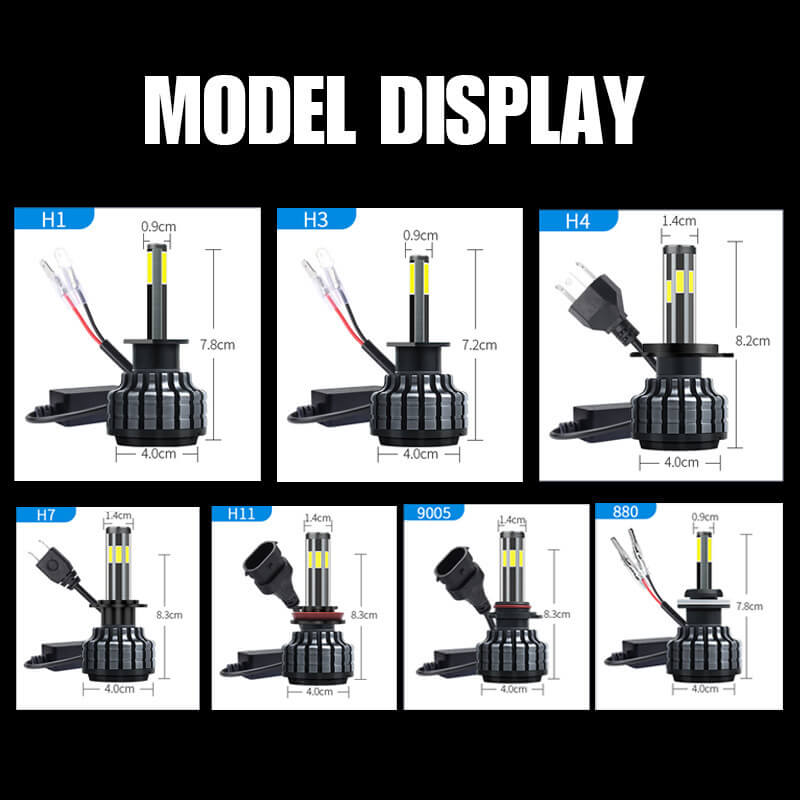 H11 Car Headlight LED, 12V, 50W, Light Color: Three Colors, High Brightness Measured 5600LM