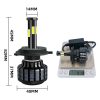 Car Headlight LED H4, 12V, 50W, Light Color: Three Colors, High Brightness Measured 5600LM