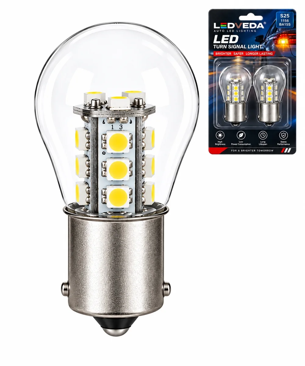 1156 BA15S LED bulb S25-15PX2835 12V 2W 130LM