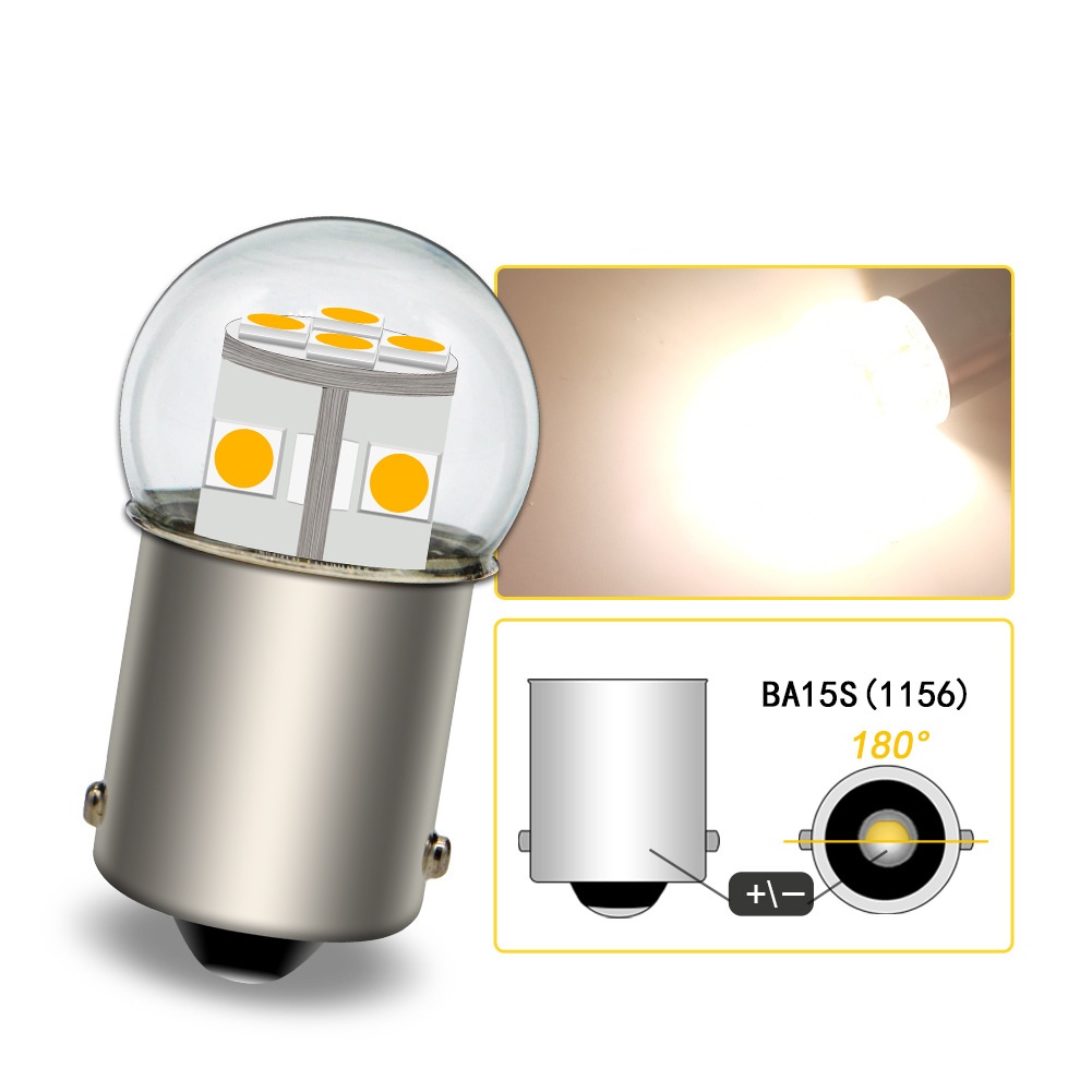 1156 BA15S LED automotive bulb warm white 12V 24V