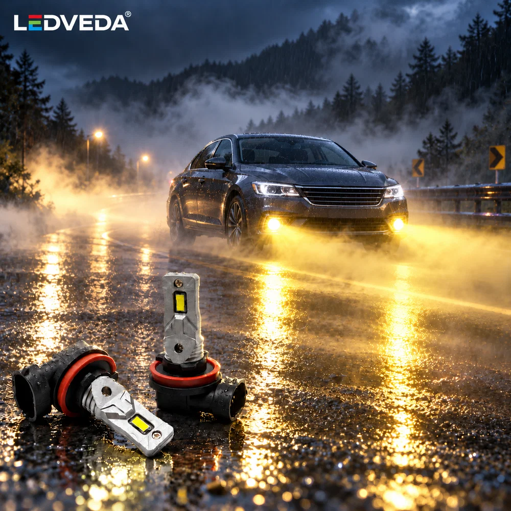 H8 amber LED fog light bulb LV-15C 1800K